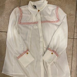 Zara Button Down Textured Shirt